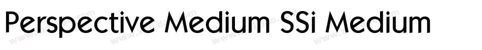 Perspective Medium SSi Medium Italic字体转换